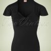 50s She Who Dares Top in Black