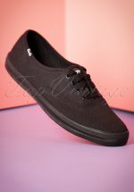 50s Champion Core Text Sneakers in All Black