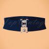 50s Lauren Retro Stretch Belt in Navy