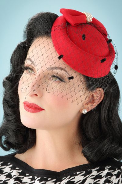 50s Judy Hat in Red