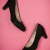 40s Sally Suedine Pumps in Black