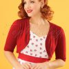 50s Hudson Bolero in Dark Red