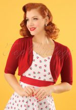 50s Hudson Bolero in Dark Red