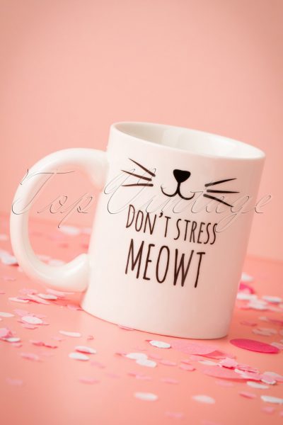 60s Don't Stress Meowt Mug