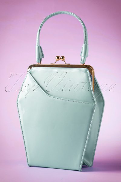 50s To Die For Handbag In Ice Blue