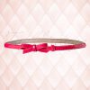 50s Gold Rush Lacquer Bow Belt in Hot Pink