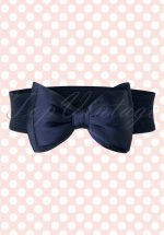 50s Bella Bow Belt in Navy