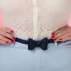 50s Cute Bow Belt in Navy