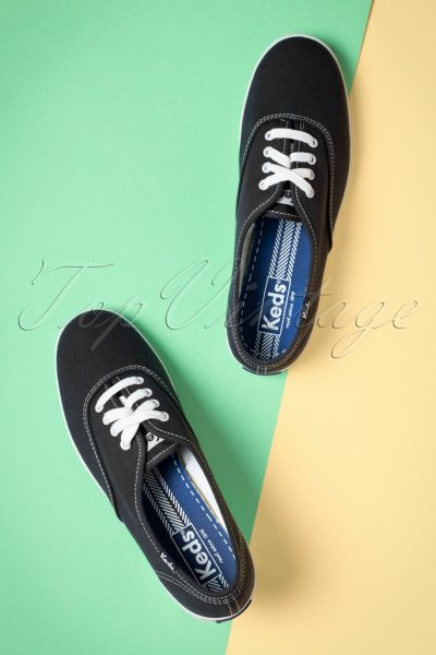 50s Champion Core Text Sneakers in Black