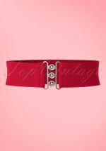50s Nessa Cinch Stretch Belt in Red