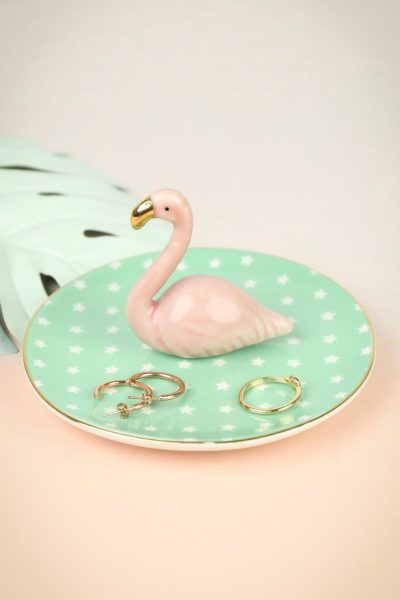 60s Tropical Flamingo Trinket Dish
