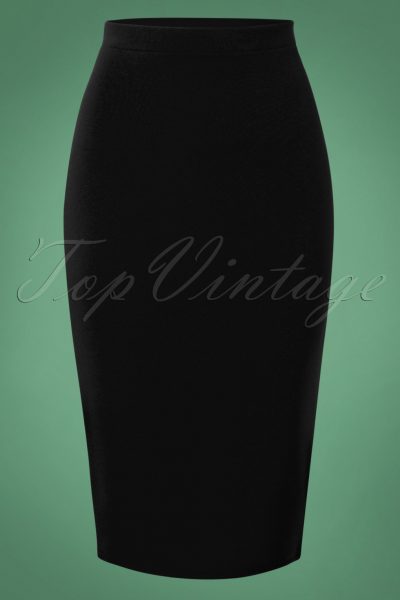50s Bella Midi Skirt in Black