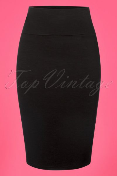 50s Audrey Pencil Skirt in Black