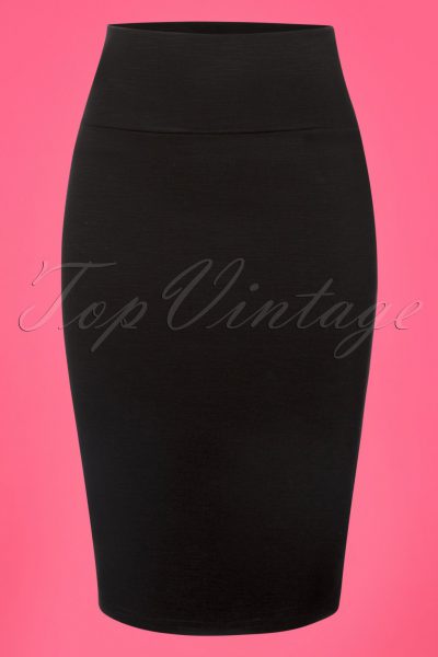 50s Audrey Pencil Skirt in Black