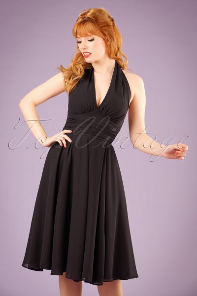 50s Monroe Dress in Black