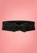 50s Pearl Bow Belt in Black