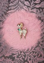 50s Small Poodle Brooch in Gold