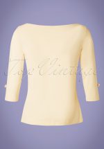 50s Oonagh Top in Cream