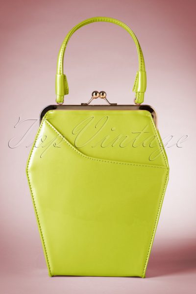 50s To Die For Handbag In Lime