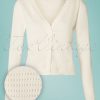 50s Pointelle Cardigan in Cream