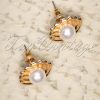 50s Venus Pearl Earrings in Gold