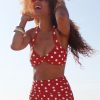 50s Classic Polka Bikini Pants in Red and White