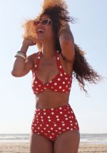 50s Classic Polka Bikini Pants in Red and White