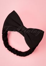 50s Dionne Bow Head Band in Black