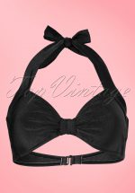 50s Classic Bikini Top in Solid Black