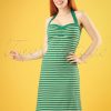 60s Lucy Breton Stripe Dress in Peapod Green