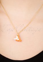 60s Cat Pendant Necklace in Gold Plated