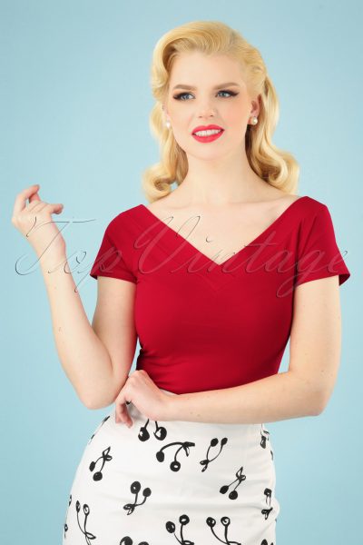 50s Alex Top in Red