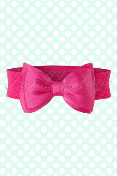 50s Bella Bow Belt in Pink