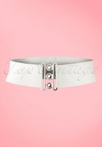 50s Lauren Retro Stretch Belt in White