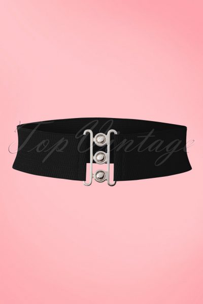 50s Lauren Vintage Stretch Belt in Black