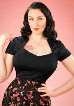 50s Sophia Top in Black