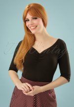 50s Terri Top in Black