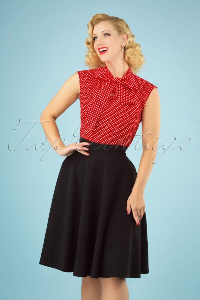 50s Sheila Swing Skirt in Black