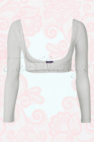 Long White Mesh Sleeves