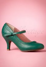 50s Bettie Pumps in Green