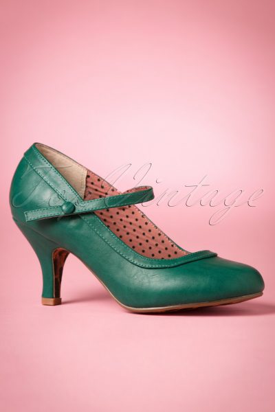 50s Bettie Pumps in Green