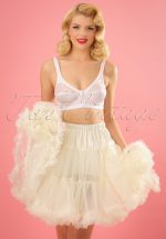 50s Retro Short Petticoat Chiffon in Ivory