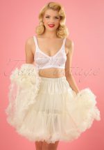 50s Retro Short Petticoat Chiffon in Ivory