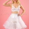 50s Retro Short Petticoat Chiffon in White