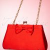 50s Satin Dreams Evening Bag in Red