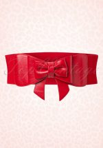 50s Play It Right Bow Belt in Red