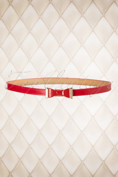 60s Summer Love Bow Belt in Red