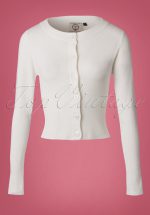 50s Dolly Cardigan in Ivory White