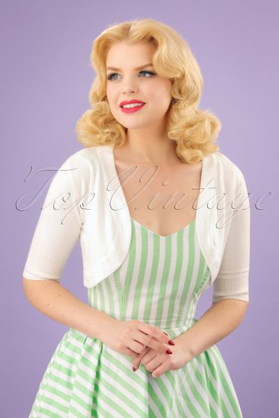 50s Hudson Bolero in Ivory White