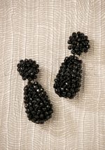 60s Maisie Beads Small Earrings in Black